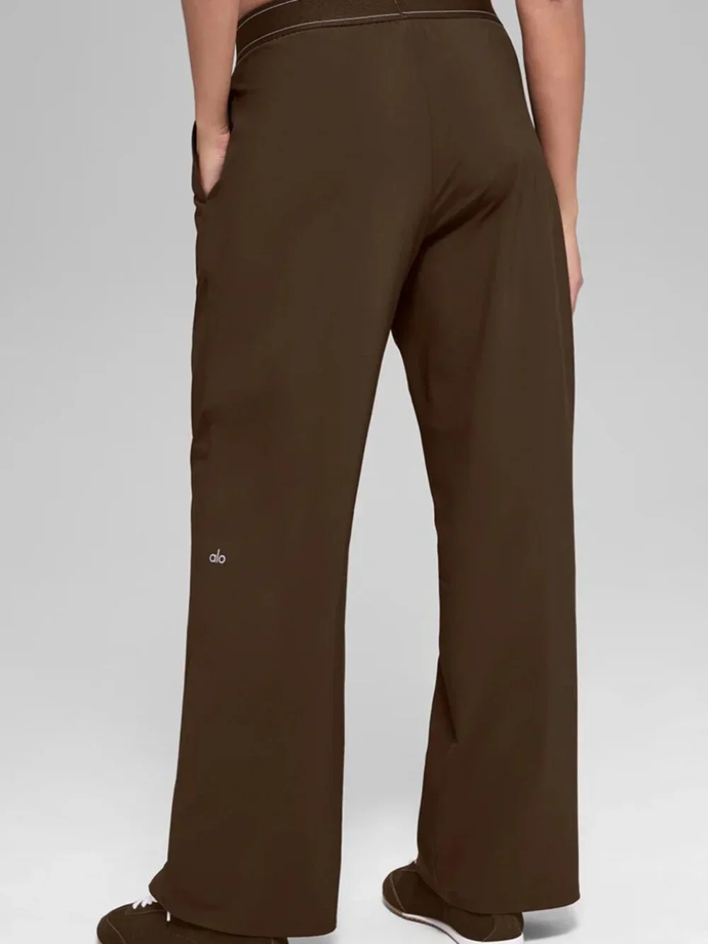 NWT Alo Yoga Suit Up Trouser Espresso Brown Wide Leg Pants 30 Inseam🤎🤎